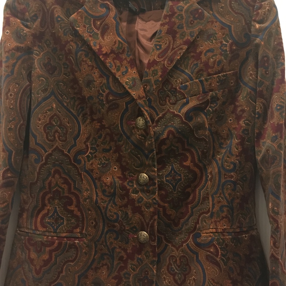 Gorgeous Ralph Lauren Paisley Velvet Blazer